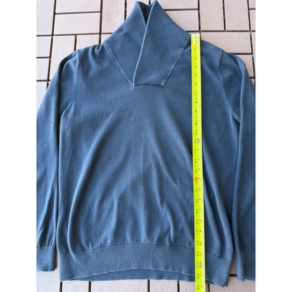Banana Republic Sweater Mens M‎ Blue Shawl Neck Pullover Knit Preppy Classic